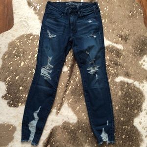 Distressed jeans